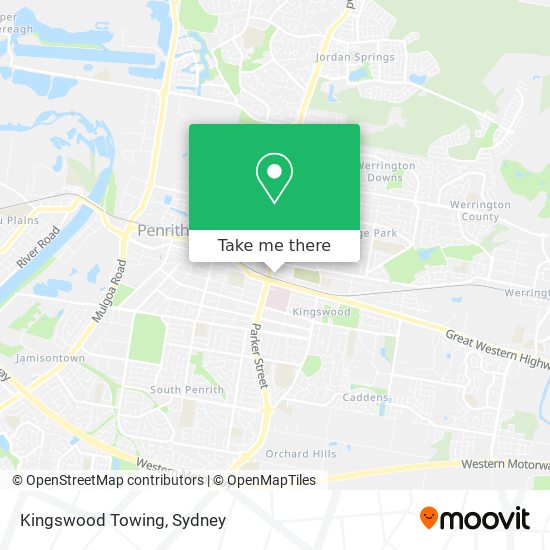 Mapa Kingswood Towing