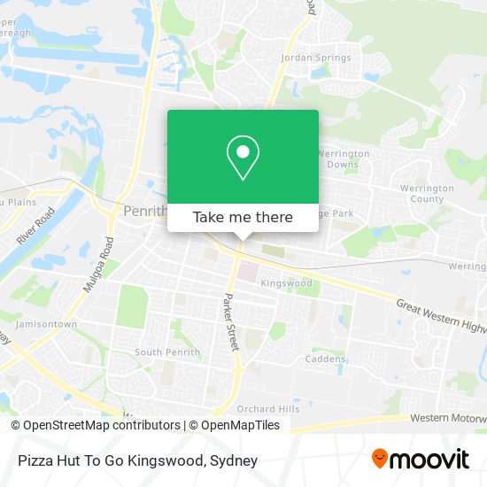 Pizza Hut To Go Kingswood map