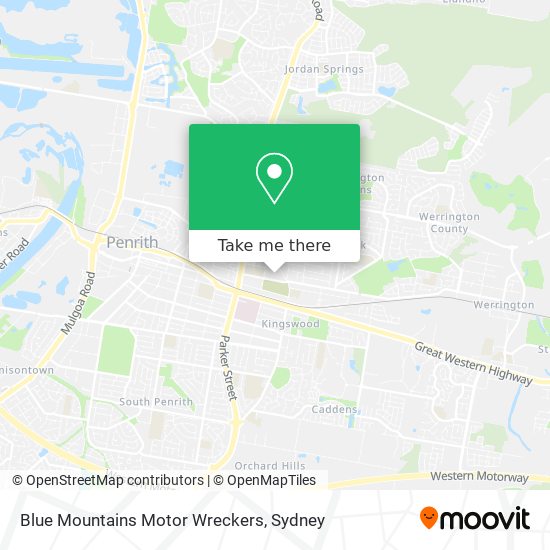 Blue Mountains Motor Wreckers map