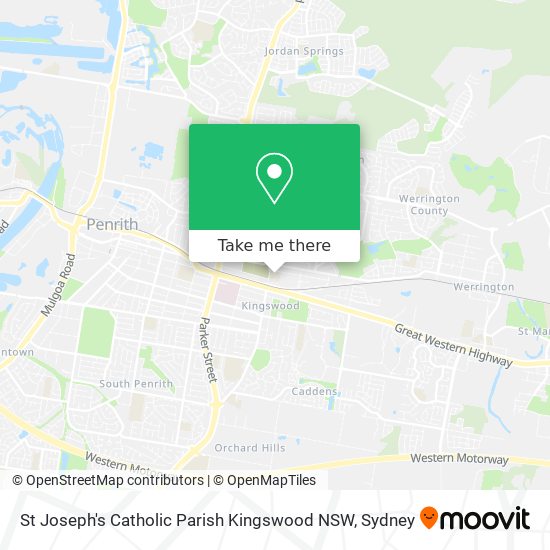 Mapa St Joseph's Catholic Parish Kingswood NSW