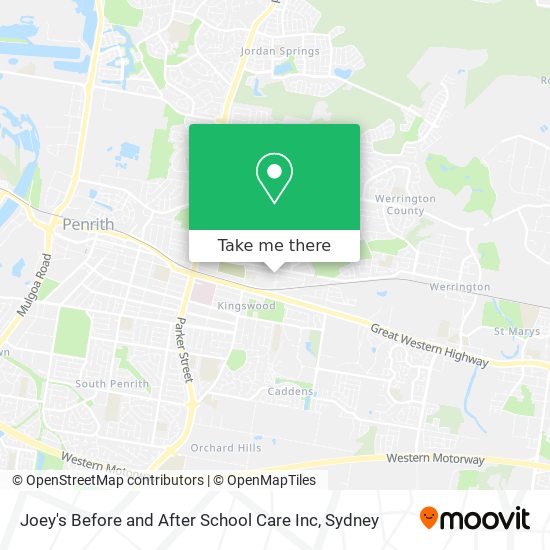 Mapa Joey's Before and After School Care Inc