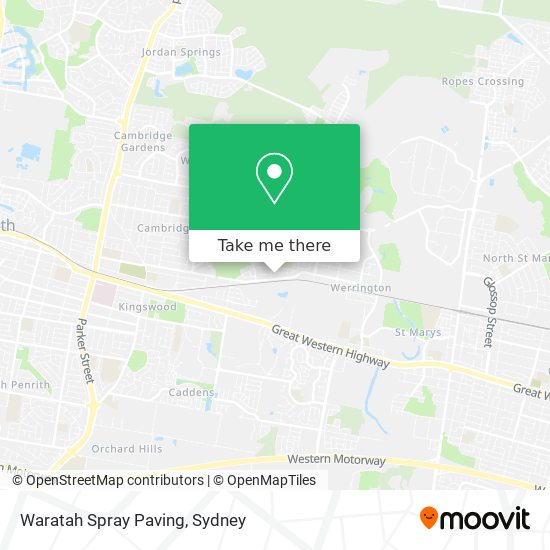 Mapa Waratah Spray Paving