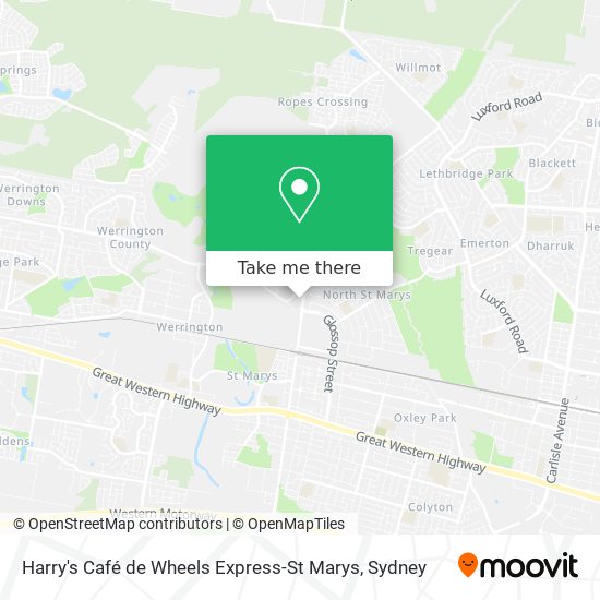 Harry's Café de Wheels Express-St Marys map