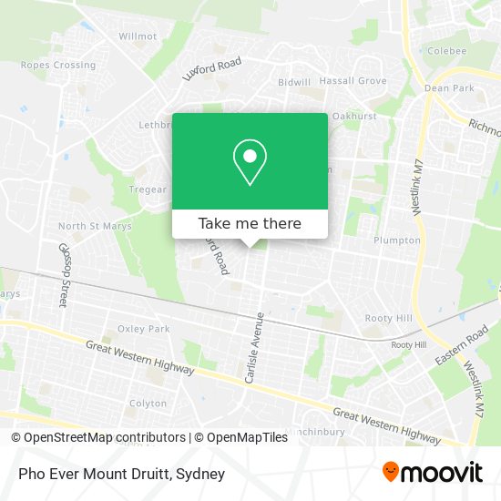 Pho Ever Mount Druitt map