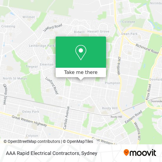 Mapa AAA Rapid Electrical Contractors