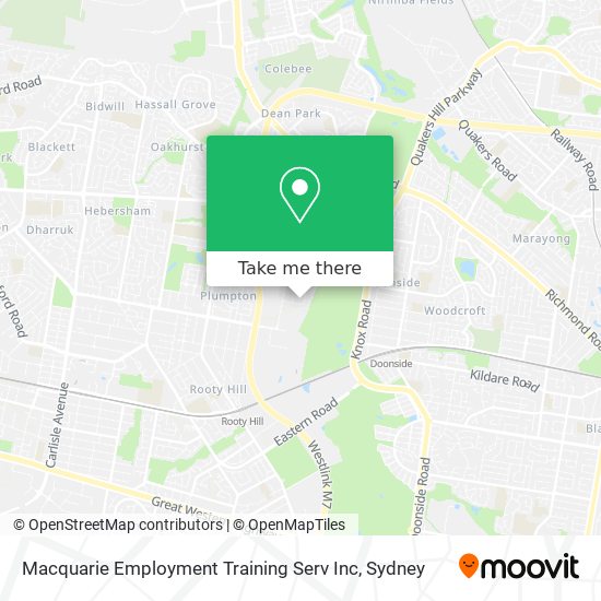 Macquarie Employment Training Serv Inc map