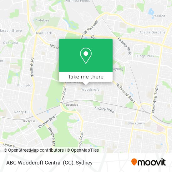 ABC Woodcroft Central (CC) map