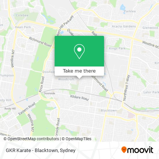 GKR Karate - Blacktown map