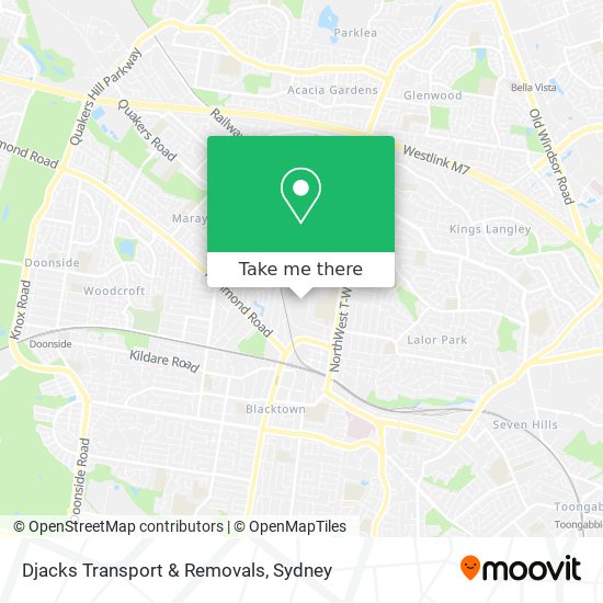 Djacks Transport & Removals map