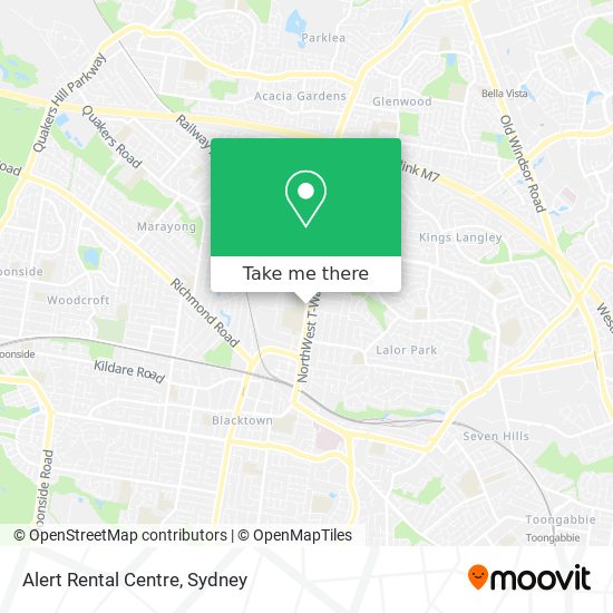 Mapa Alert Rental Centre