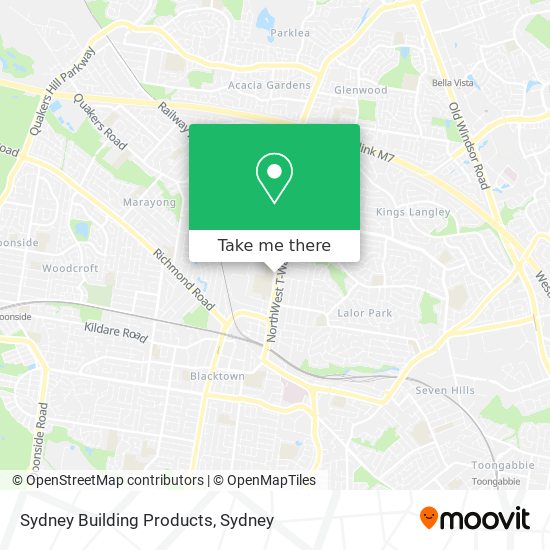 Mapa Sydney Building Products