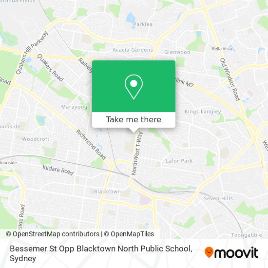 Bessemer St Opp Blacktown North Public School map