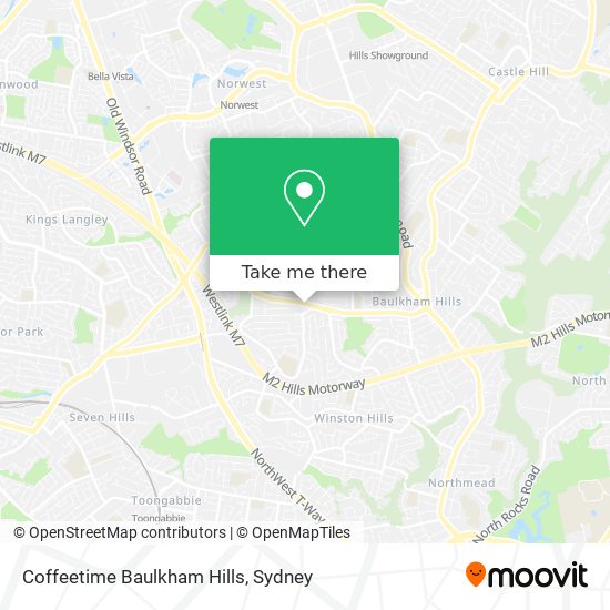 Mapa Coffeetime Baulkham Hills