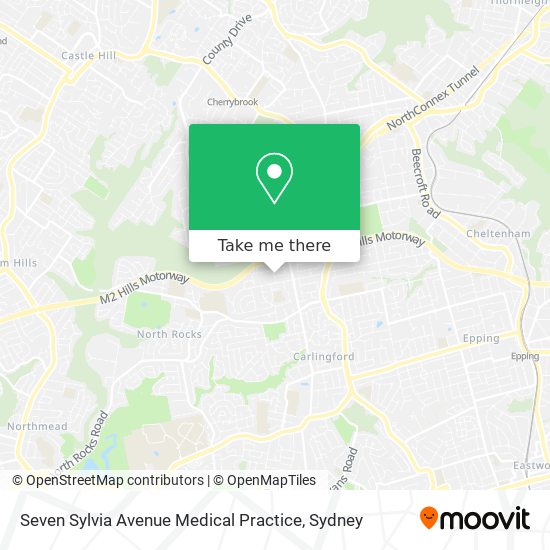 Seven Sylvia Avenue Medical Practice map