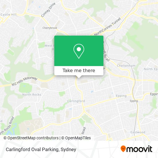 Mapa Carlingford Oval Parking