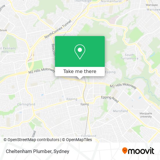 Cheltenham Plumber map