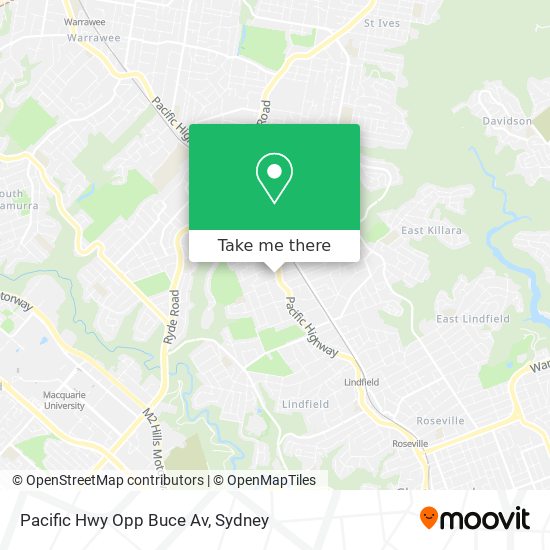 Pacific Hwy Opp Buce Av map