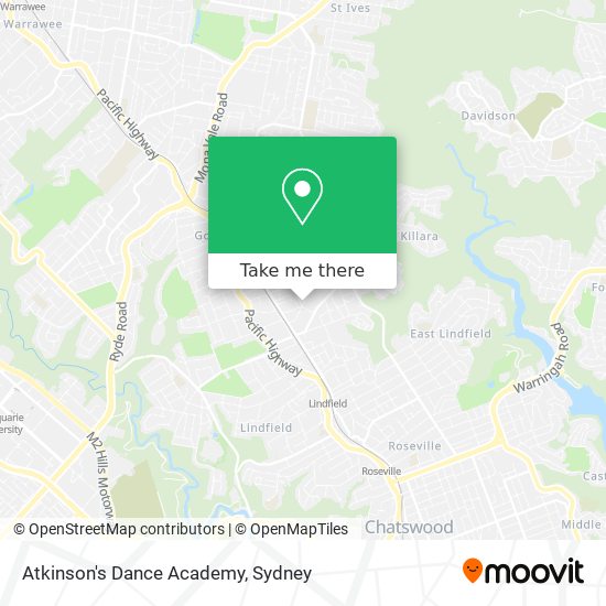 Mapa Atkinson's Dance Academy