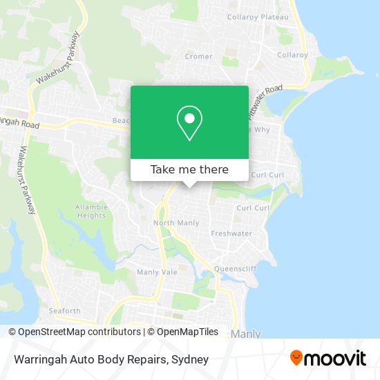 Mapa Warringah Auto Body Repairs