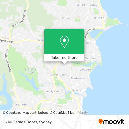 K M Garage Doors map
