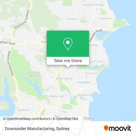 Downunder Manufacturing map