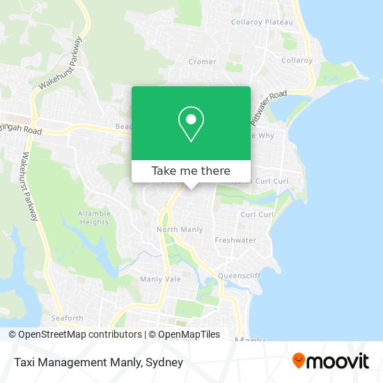 Mapa Taxi Management Manly