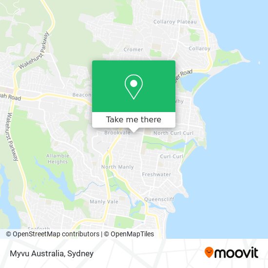 Mapa Myvu Australia