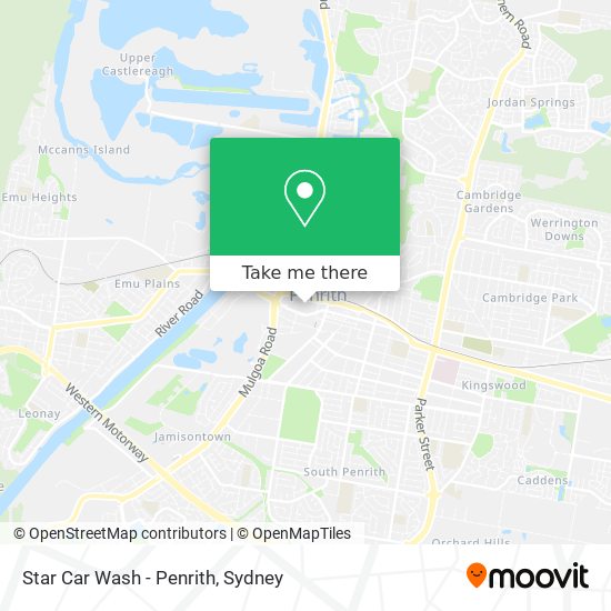 Star Car Wash - Penrith map