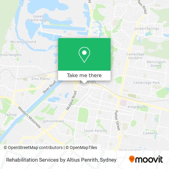 Rehabilitation Services by Altius Penrith map