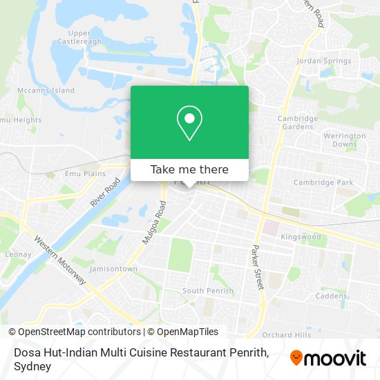 Dosa Hut-Indian Multi Cuisine Restaurant Penrith map