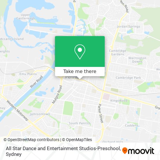 All Star Dance and Entertainment Studios-Preschool map