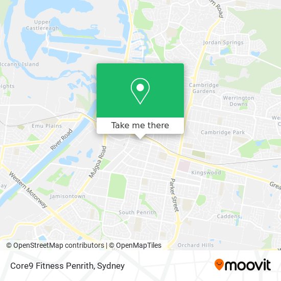 Core9 Fitness Penrith map