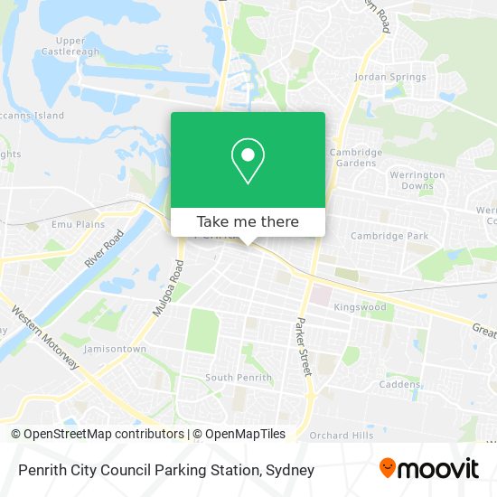 Penrith City Council Parking Station map