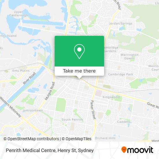 Penrith Medical Centre, Henry St map