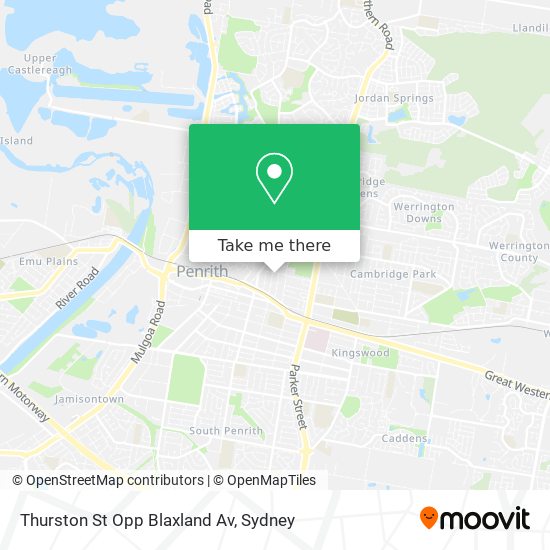 Thurston St Opp Blaxland Av map