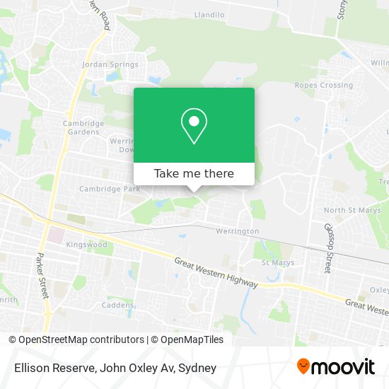 Ellison Reserve, John Oxley Av map