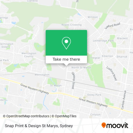 Snap Print & Design St Marys map