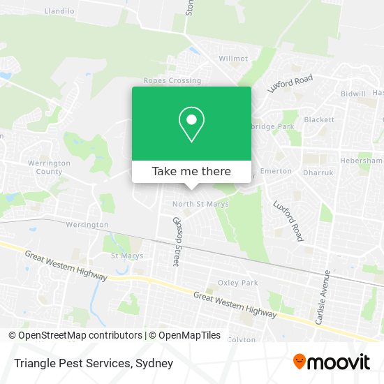 Triangle Pest Services map