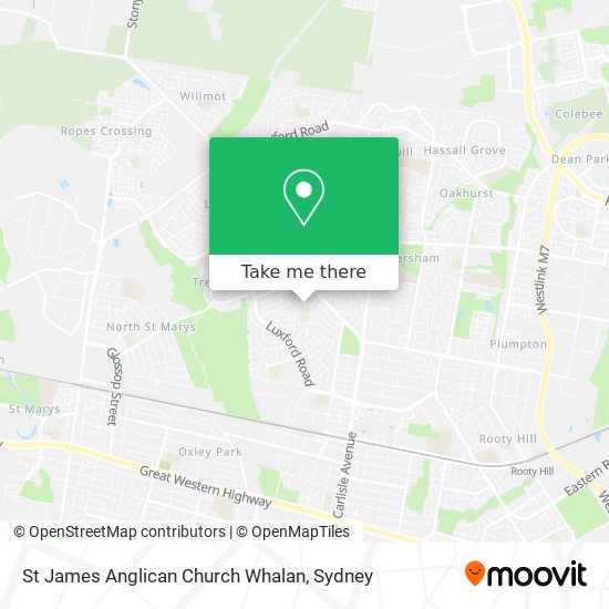 St James Anglican Church Whalan map