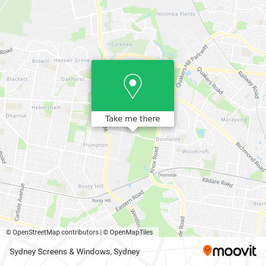 Mapa Sydney Screens & Windows