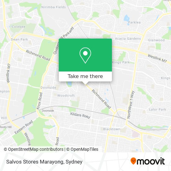 Salvos Stores Marayong map