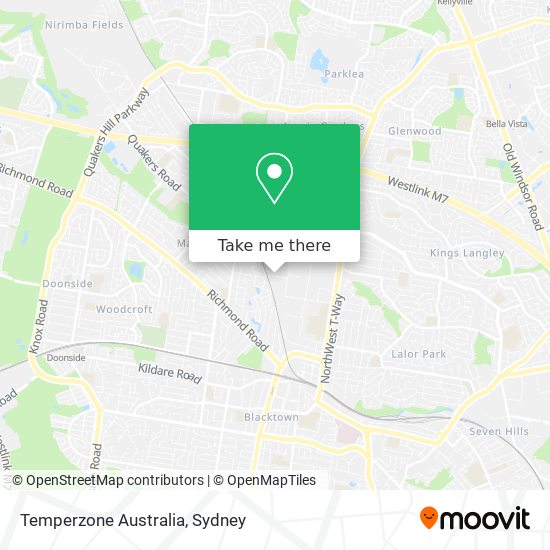 Temperzone Australia map