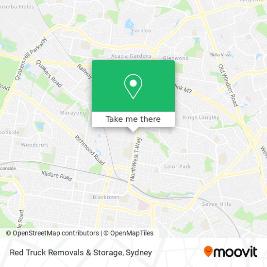 Red Truck Removals & Storage map