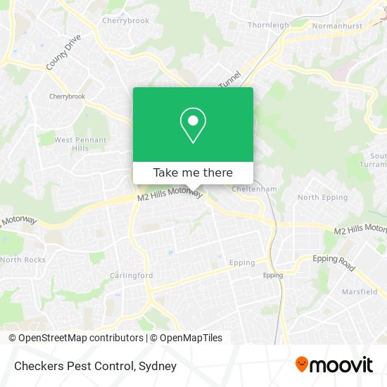 Mapa Checkers Pest Control