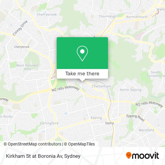 Kirkham St at Boronia Av map