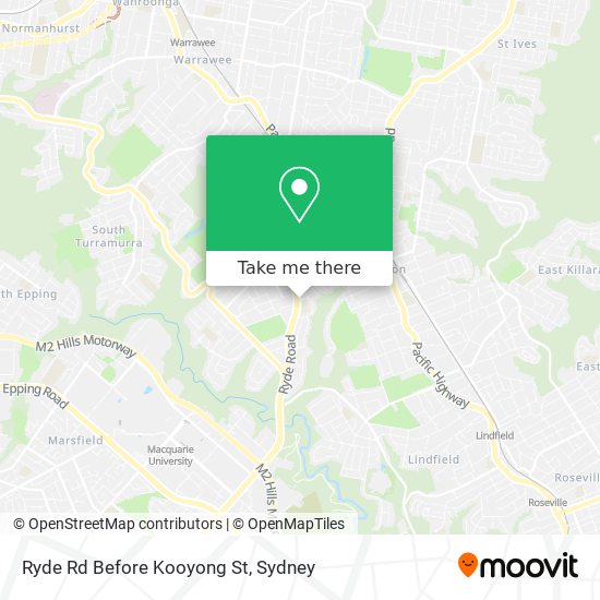 Ryde Rd Before Kooyong St map