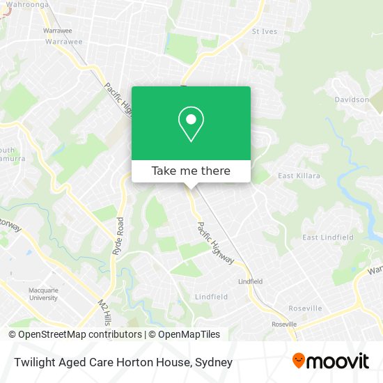 Twilight Aged Care Horton House map