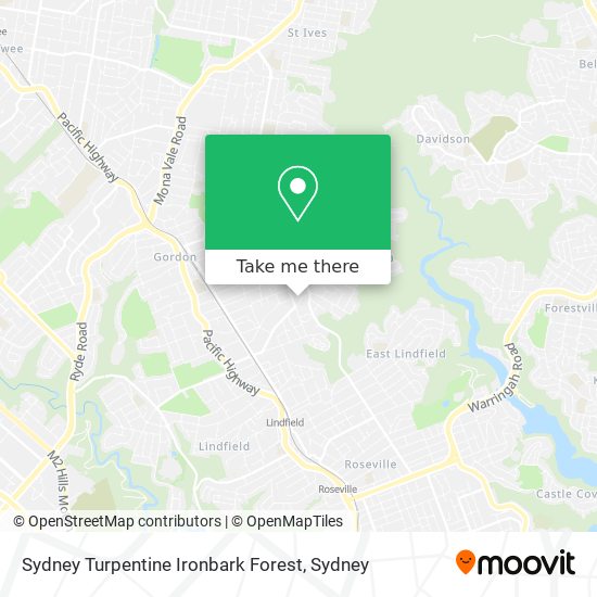 Sydney Turpentine Ironbark Forest map