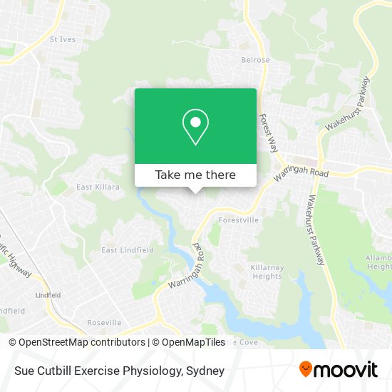 Sue Cutbill Exercise Physiology map