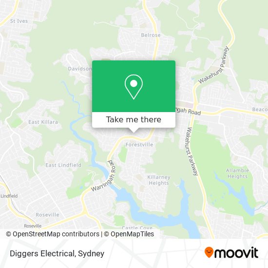 Diggers Electrical map